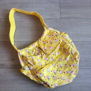NEW Yellow Ice Cream Cupcakes Print Handbag